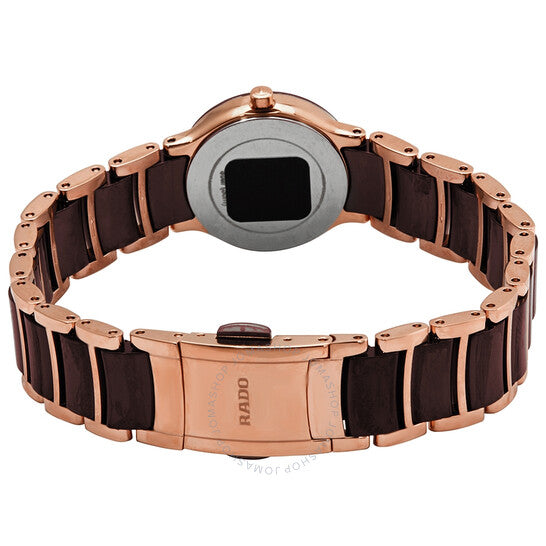 رادو، ساعة سينتريكس نسائية بمينا بني مرصعة بالألماس