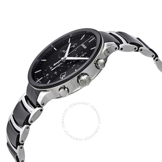 Rado, Centrix Chronograph Black Ceramic and Steel Men's Watch