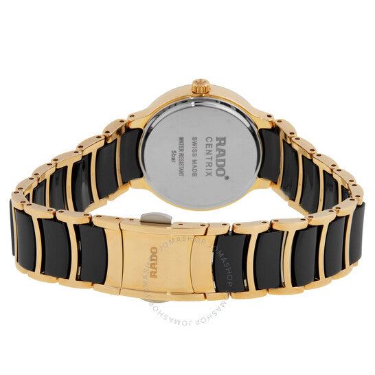 رادو، ساعة سينتريكس دايموندز كوارتز سوداء اللون للسيدات