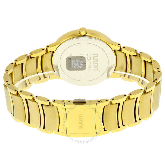Rado, Centrix Gold Dial Yellow Gold-plated Men's Watch