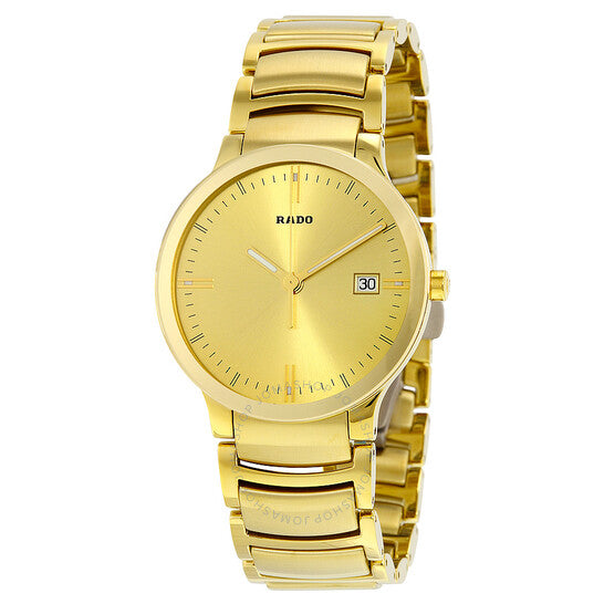 Rado, Centrix Gold Dial Yellow Gold-plated Men's Watch