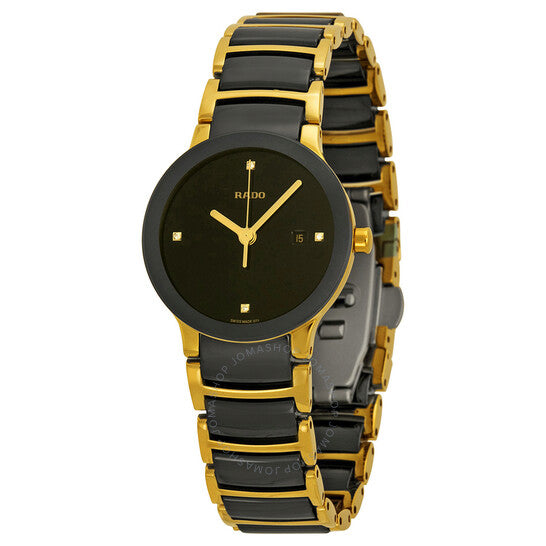 Rado, Centrix Jubile Black Dial Two-tone Ladies Watch