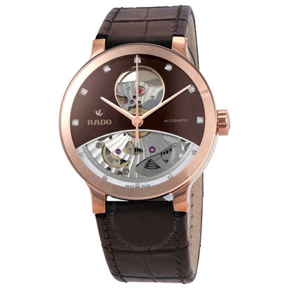 Rado, Centrix Open Heart Automatic Brown Dial Ladies Watch