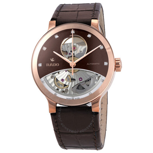 Rado, Centrix Open Heart Automatic Brown Dial Ladies Watch