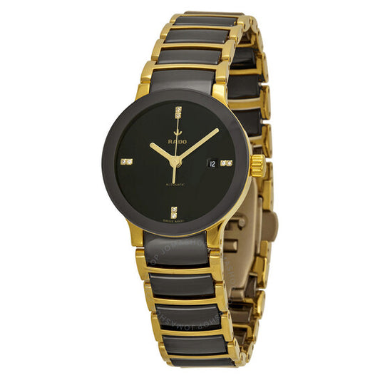 Rado, Centrix S Automatic Black Dial Black Ceramic Ladies Watch