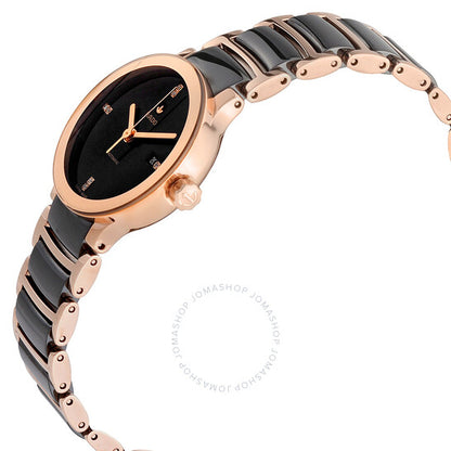 رادو، ساعة سنتركس إس أوتوماتيكية بمينا سوداء للسيدات