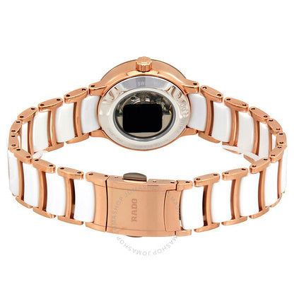 رادو، ساعة سينتريكس أوتوماتيكية بمينا أبيض ماسي للسيدات