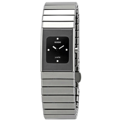 Rado, Ceramica Quartz Diamond Black Dial Ladies Watch