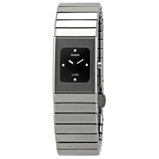 Rado, Ceramica Quartz Diamond Black Dial Ladies Watch
