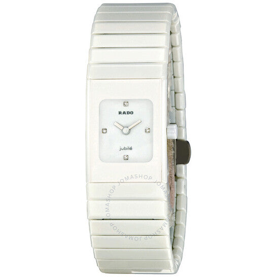 Rado, Ceramica Small Jubile White Diamond Dial Ladies Watch