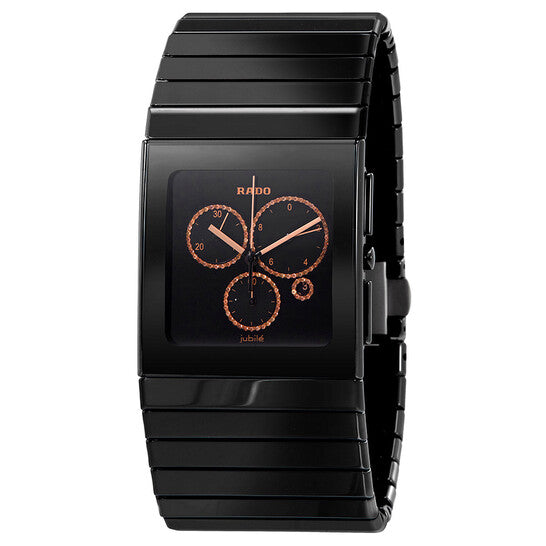 ساعة رادو سيراميكا XL كرونوغراف للرجال بمينا أسود