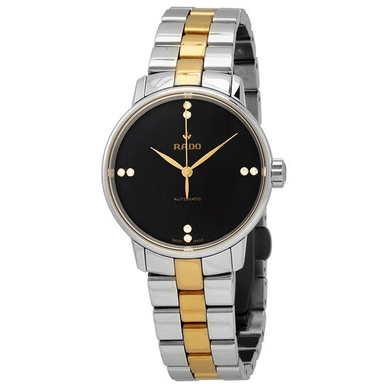 Rado, Coupole Classic Automatic Black Diamond Dial Ladies Watch