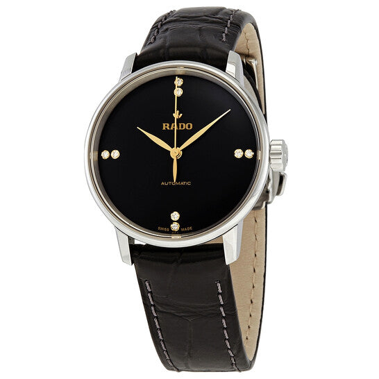 Rado, Coupole Classic Black Diamond Dial Automatic Ladies Watch