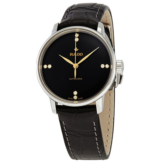 Rado, Coupole Classic Black Diamond Dial Automatic Ladies Watch