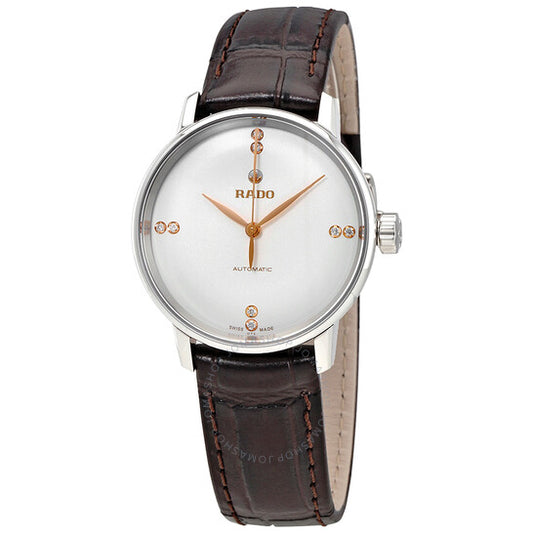 Rado, Coupole Classic Automatic Silver Dial Ladies Leather Watch