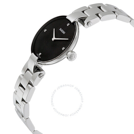 Rado, Coupole Jubilee Black Dial Stainless Steel Ladies Watch