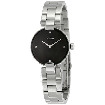 Rado, Coupole Jubilee Black Dial Stainless Steel Ladies Watch