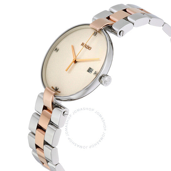 Rado, Coupole Jubile White Dial Two-tone Ladies Watch