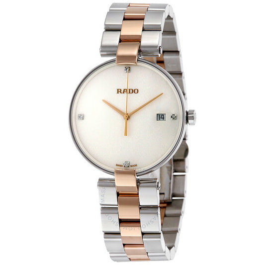 Rado, Coupole Jubile White Dial Two-tone Ladies Watch