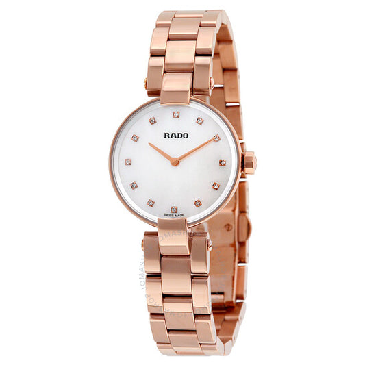 Rado, Coupole Mother of Pearl Dial Rose Gold PVD Ladies Watch