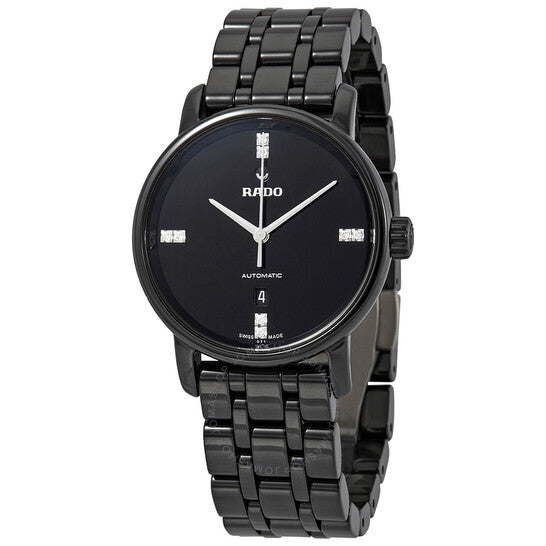 Rado, DiaMaster Automatic Diamond Black Dial Ladies Watch