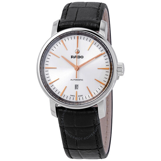 Rado, DiaMaster Automatic Silver Dial Ladies Leather Watch