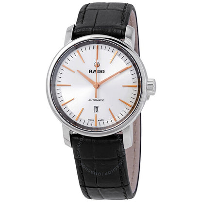 Rado, DiaMaster Automatic Silver Dial Ladies Leather Watch