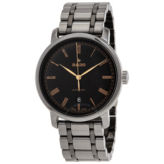 Rado, DiaMaster Black Dial Automatic Men's Ceramic Watch