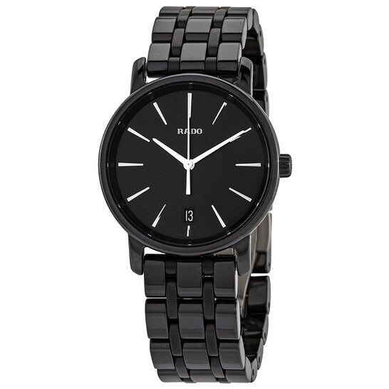 Rado, DiaMaster Black Dial Black Ceramic Ladies Watch