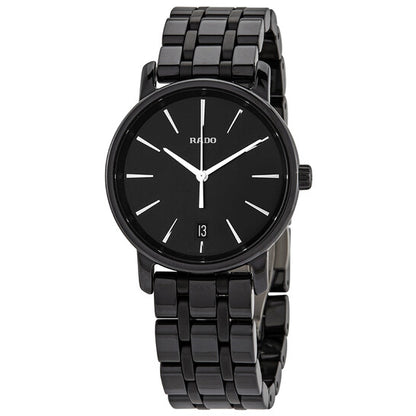 Rado, DiaMaster Black Dial Black Ceramic Ladies Watch