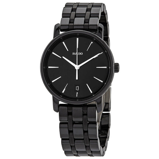 Rado, DiaMaster Black Dial Black Ceramic Ladies Watch