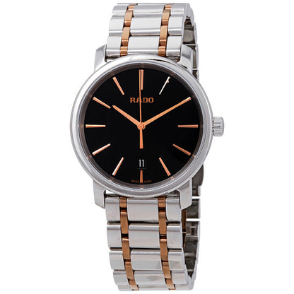 Rado, DiaMaster Black Dial Two-tone Men's Watch