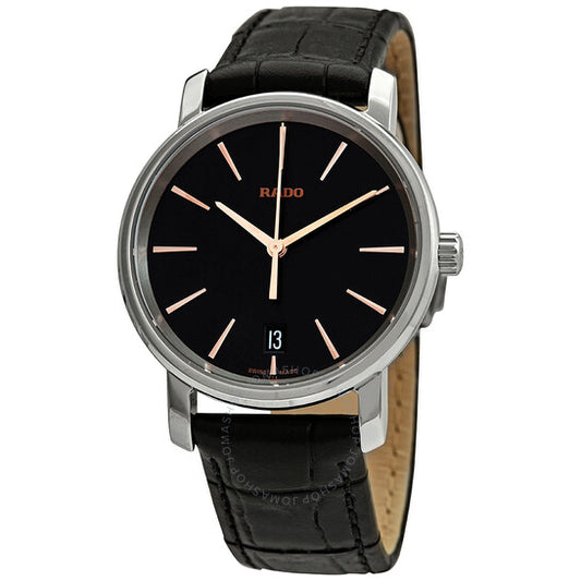 Rado, DiaMaster Black Dial Ladies Watch