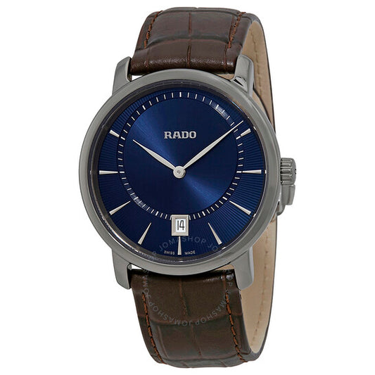 Rado, DiaMaster Quartz Blue Dial Ceramic Men's Watch