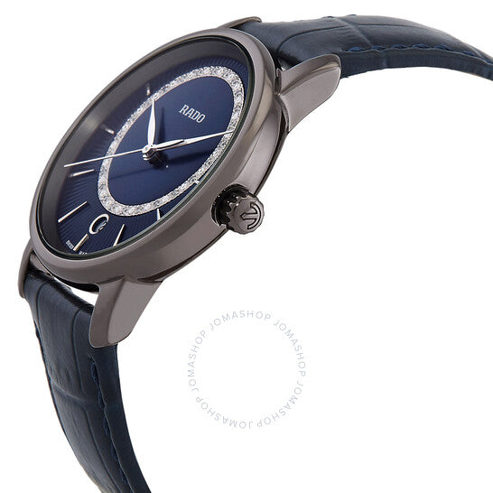 ساعة رادو دياماستر كوارتز بمينا زرقاء للسيدات