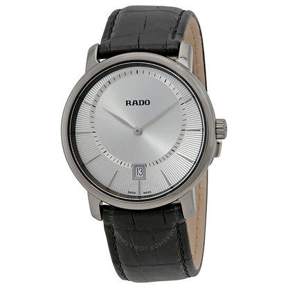 Rado, DiaMaster Quartz Silver Dial Ceramic Men's Watch