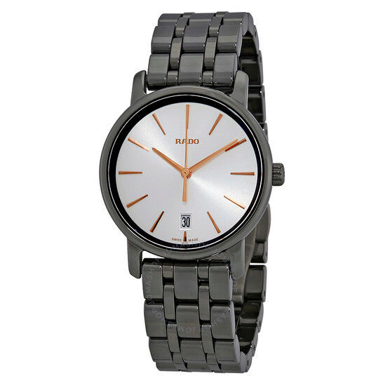 Rado, DiaMaster Silver Dial Ladies Ceramic Watch