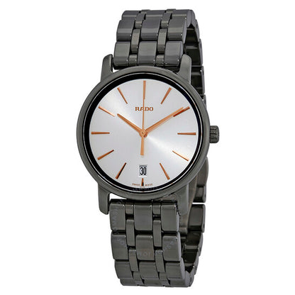 Rado, DiaMaster Silver Dial Ladies Ceramic Watch