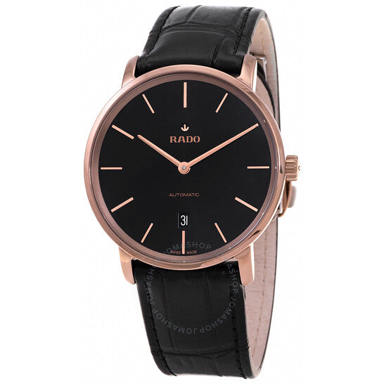 Rado, DiaMaster Thinline Automatic Black Dial Men's Watch