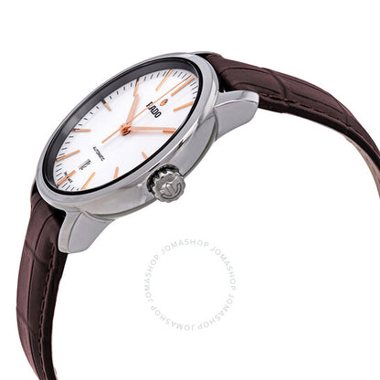 Rado, DiaMaster XL Silver Dial Automatic Men's Leather Watch