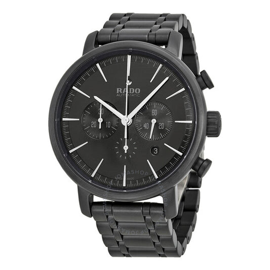 Rado, DiaMaster XXL Automatic Chronograph Black Dial Black Ceramic Men's Watch