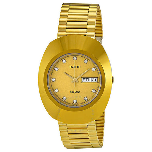 Rado, Diastar Quartz Diamond Gold Dial Men's Watch