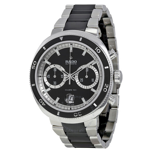 Rado, D-Star Automatic Chronograph Black Dial Stainless Steel with Black Ceramic Men's Watch