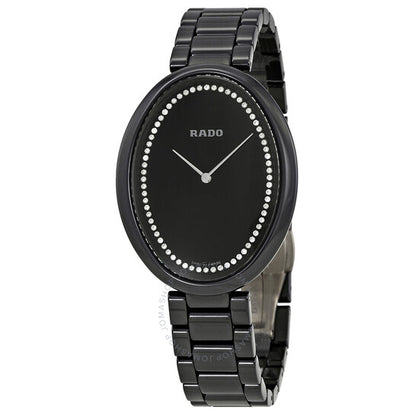 Rado, Esenza Black Diamond Dial Black Ceramic Ladies Watch
