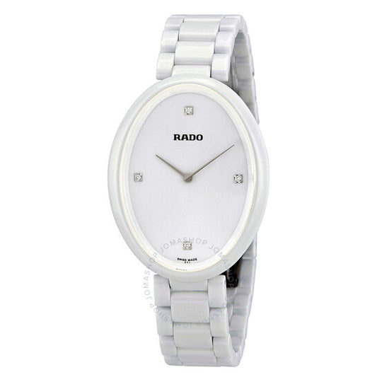 Rado, Esenza White Dial White High-tech Ceramic Ladies Watch