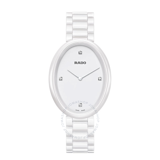 Rado, Esenza White Dial White High-tech Ceramic Ladies Watch