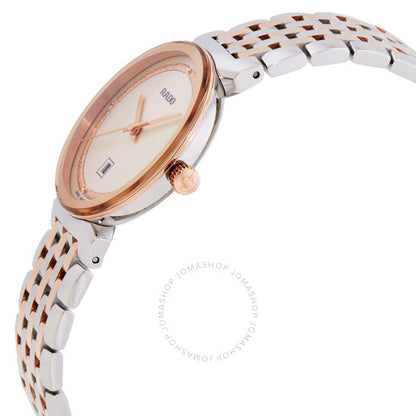 رادو، ساعة فلورنس كوارتز نسائية بمينا شامبانيا