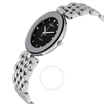 Rado, Flourence Black Dial Stainless Steel Ladies Watch