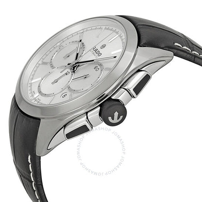 Rado, Hyperchrome Automatic Silver Dial Black Leather Men's Watch