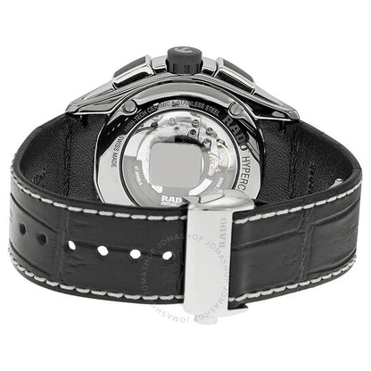 Rado, Hyperchrome Automatic Silver Dial Black Leather Men's Watch